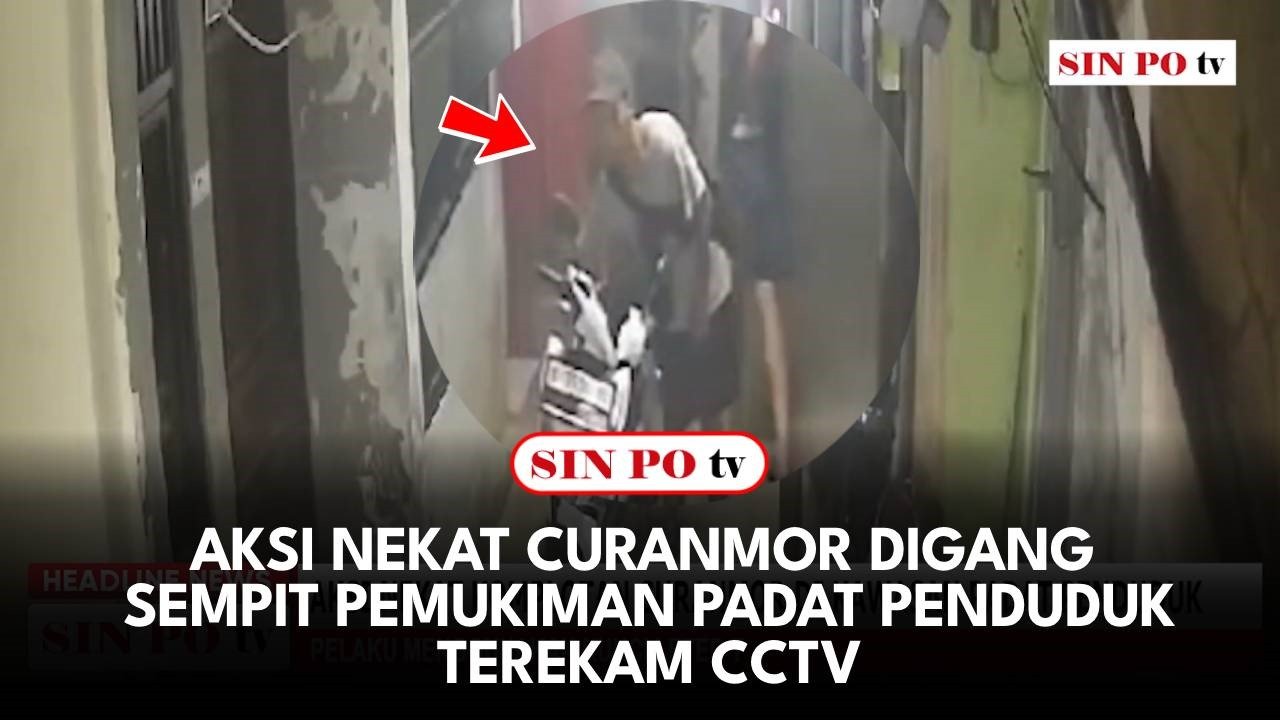 Aksi Nekat Curanmor Digang Sempit Pemukiman Padat Penduduk Terekam CCTV