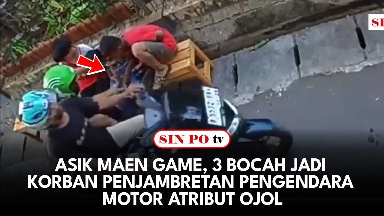 Asik Maen Game, 3 Bocah Jadi Korban Penjambretan Pengendara Motor Atribut Ojol