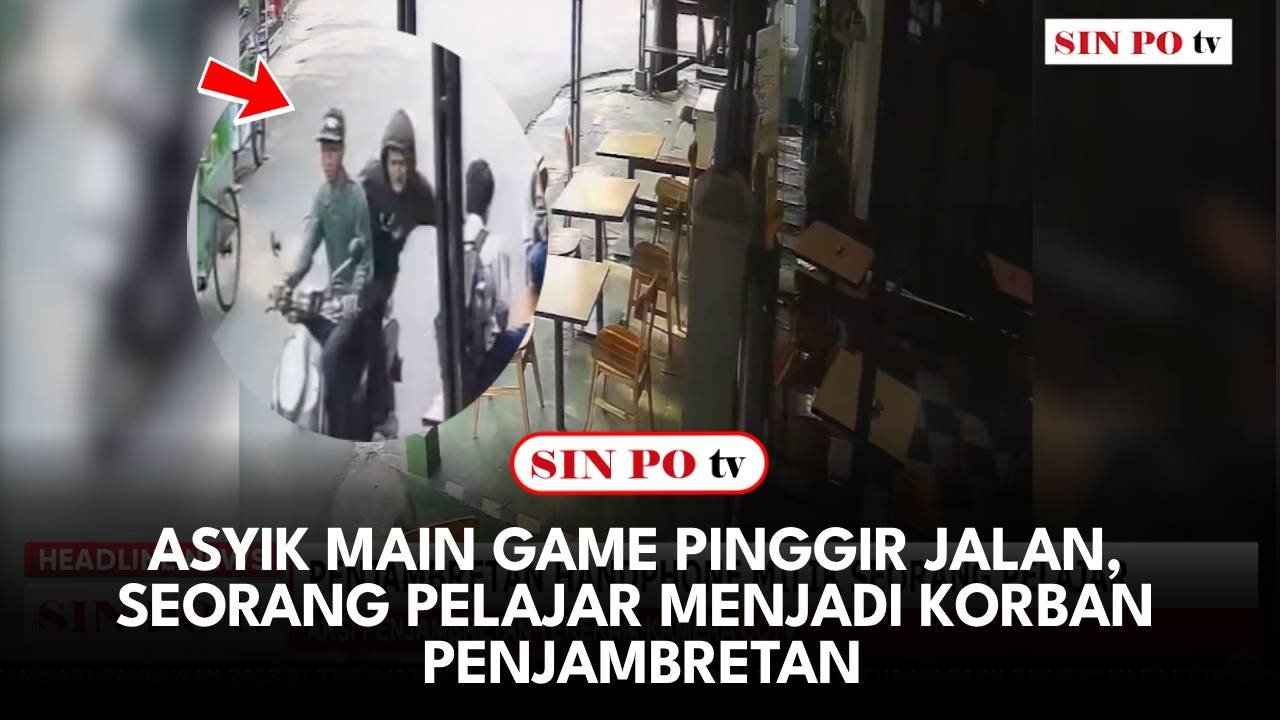 Asyik Main Game Pinggir Jalan, Seorang Pelajar Menjadi Korban Penjambretan