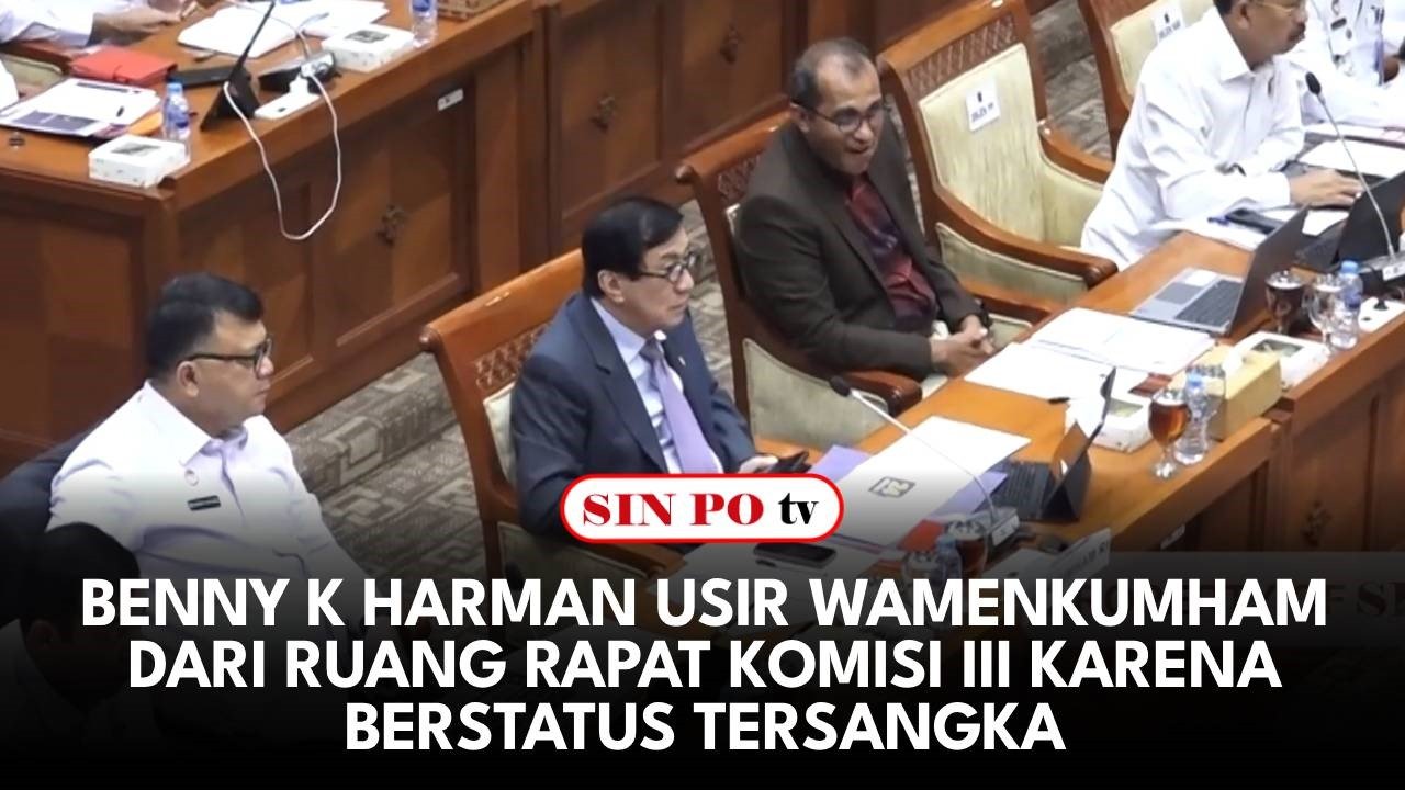 Benny K Harman Usir Wamenkumham Dari Ruang Rapat Komisi III Karena Berstatus Tersangka