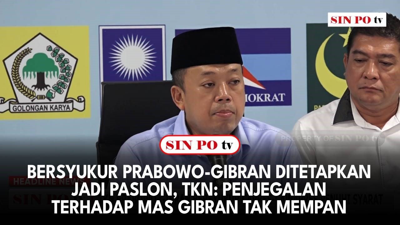 Bersyukur Prabowo-Gibran Ditetapkan Jadi Paslon, TKN: Penjegalan Terhadap Mas Gibran Tak Mempan