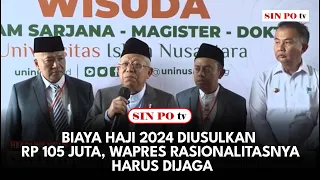 Biaya Haji 2024 Diusulkan Rp 105 Juta, Wapres Rasionalitasnya Harus Dijaga