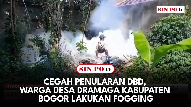 Cegah Penularan DBD, Warga Desa Dramaga Kabupaten Bogor Lakukan Fogging