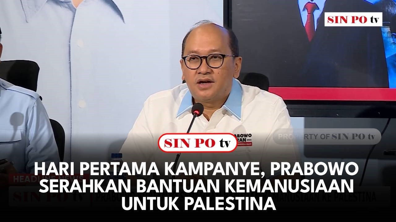 Hari Pertama Kampanye, Prabowo Serahkan Bantuan Kemanusiaan Untuk Palestina