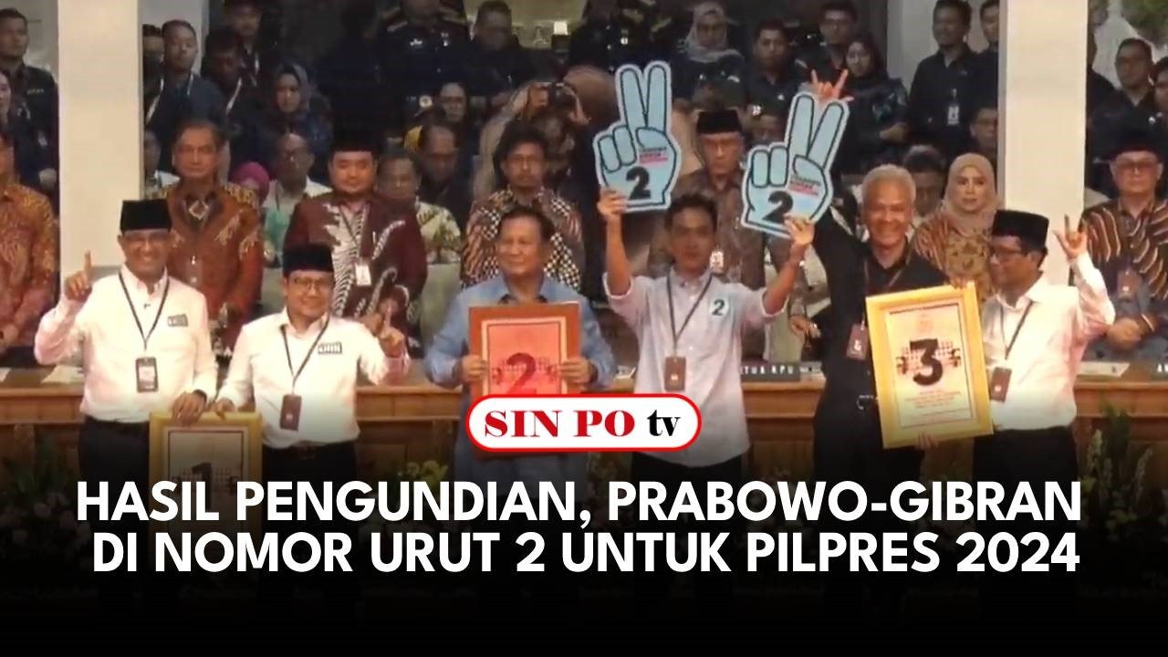 Hasil Pengundian, Prabowo-Gibran Di Nomor Urut 2 Untuk Pilpres 2024