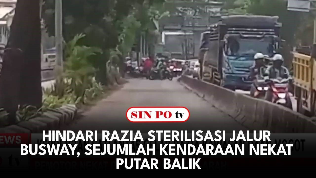 Hindari Razia Sterilisasi Jalur Busway, Sejumlah Kendaraan Nekat Putar Balik