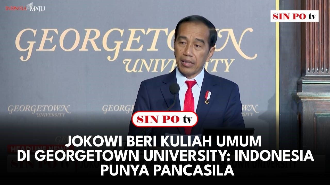 Jokowi Beri Kuliah Umum Di Georgetown University: Indonesia Punya Pancasila