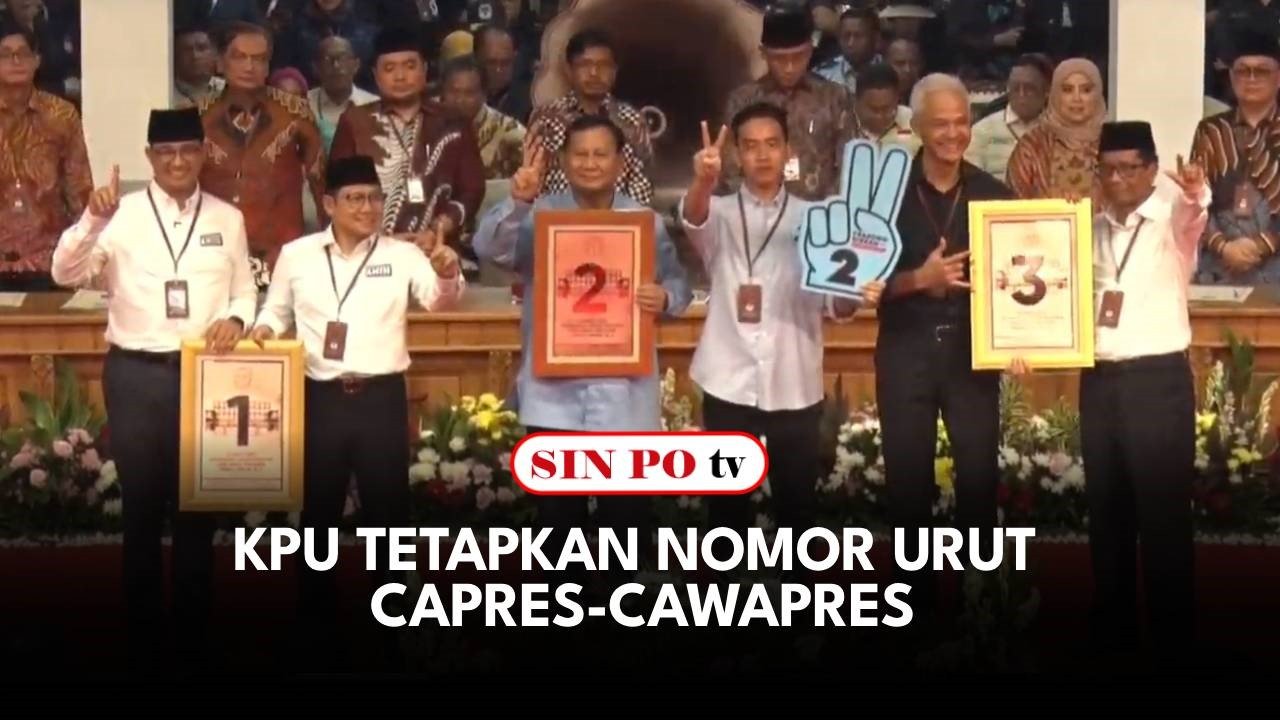 KPU Tetapkan Nomor Urut Capres-Cawapres