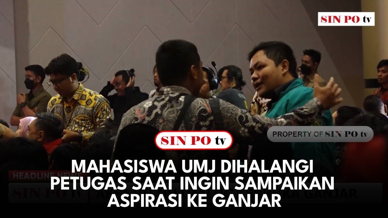 Mahasiswa UMJ Dihalangi Petugas Saat Ingin Sampaikan Aspirasi ke Ganjar