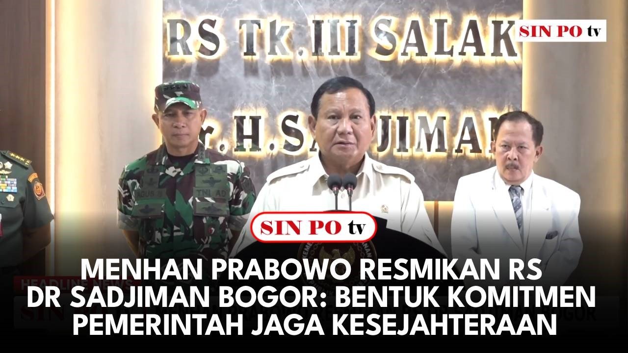 Menhan Prabowo Resmikan RS Dr Sadjiman Bogor: Bentuk Komitmen Pemerintah Jaga Kesejahteraan