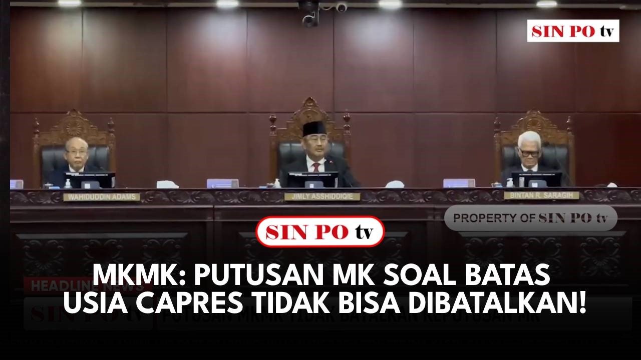 Mkmk Putusan Mk Soal Batas Usia Capres Tidak Bisa Dibatalkan