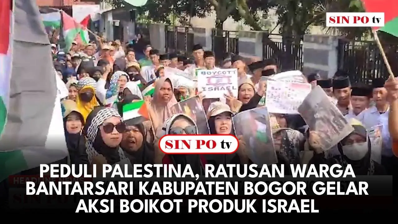 Peduli Palestina, Ratusan Warga Bantarsari Kabupaten Bogor Gelar Aksi Boikot Produk Israel