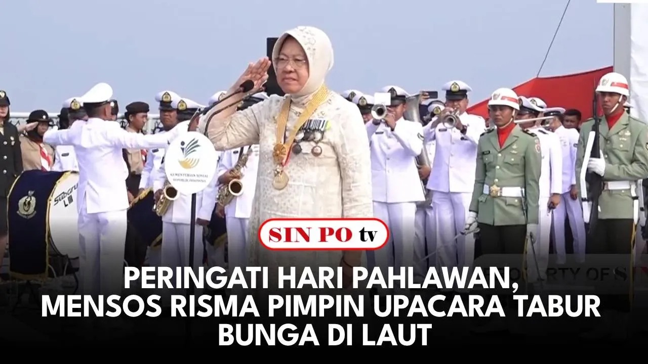 Peringati Hari Pahlawan, Mensos Risma Pimpin Upacara Tabur Bunga di Laut