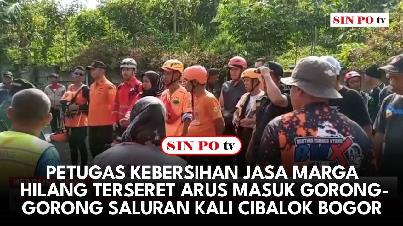 Petugas Kebersihan Jasa Marga Hilang Terseret Arus Masuk Gorong-Gorong Saluran Kali Cibalok Bogor