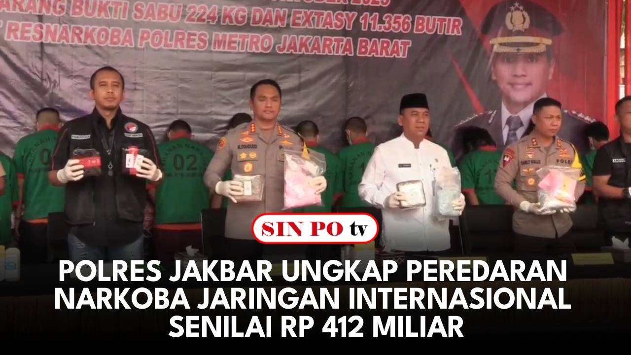 Polres Jakbar Ungkap Peredaran Narkoba Jaringan Internasional Senilai Rp 412 Miliar