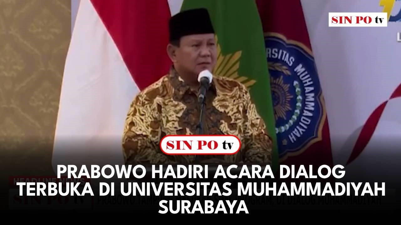 Prabowo Hadiri Acara Dialog Terbuka Di Universitas Muhammadiyah Surabaya