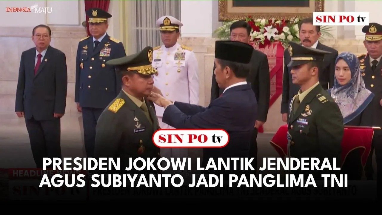 Presiden Jokowi Lantik Jenderal Agus Subiyanto Jadi Panglima TNI