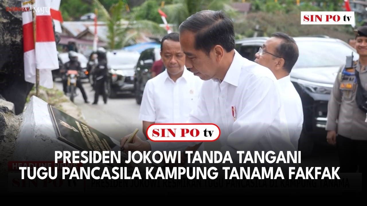 Presiden Jokowi Tanda Tangani Tugu Pancasila Kampung Tanama Fakfak