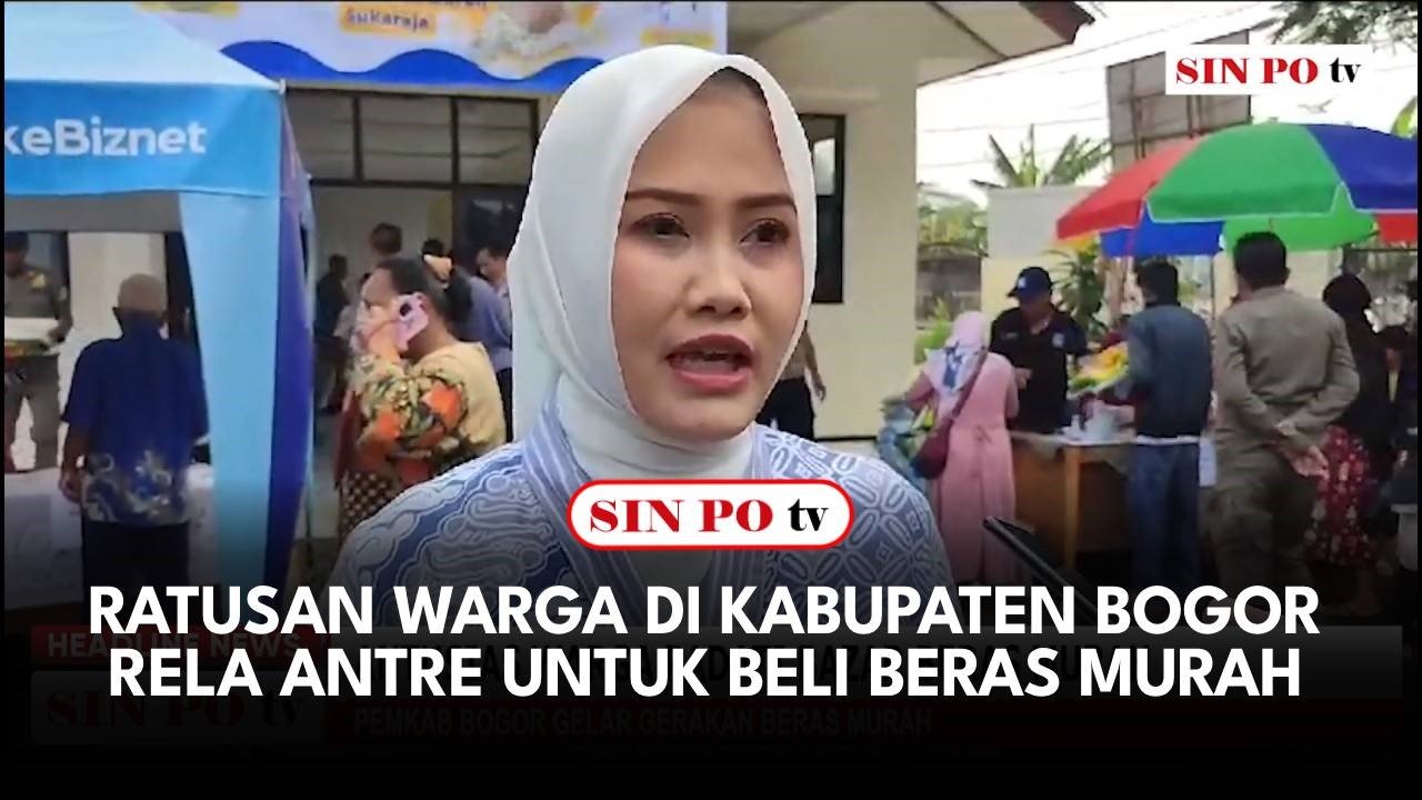 Ratusan Warga di Kabupaten Bogor Rela Antre untuk Beli Beras Murah