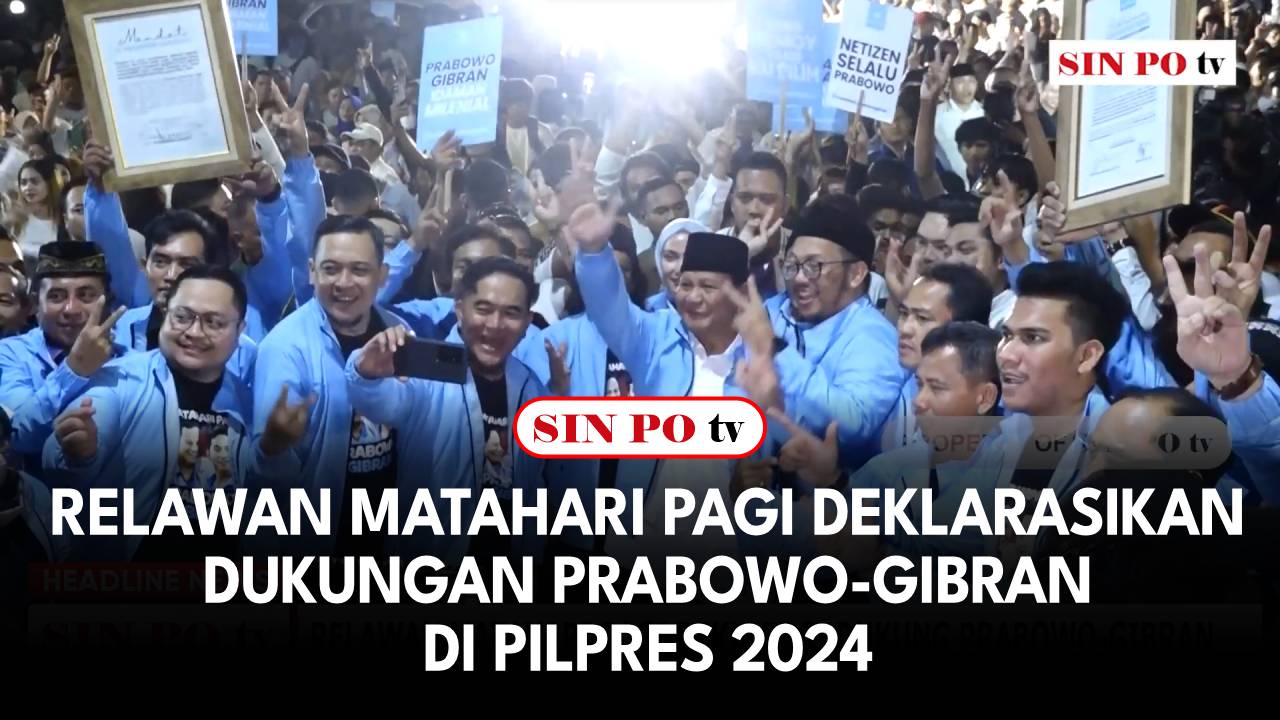 Relawan Matahari Pagi Deklarasikan Dukungan Prabowo-Gibran Di Pilpres 2024