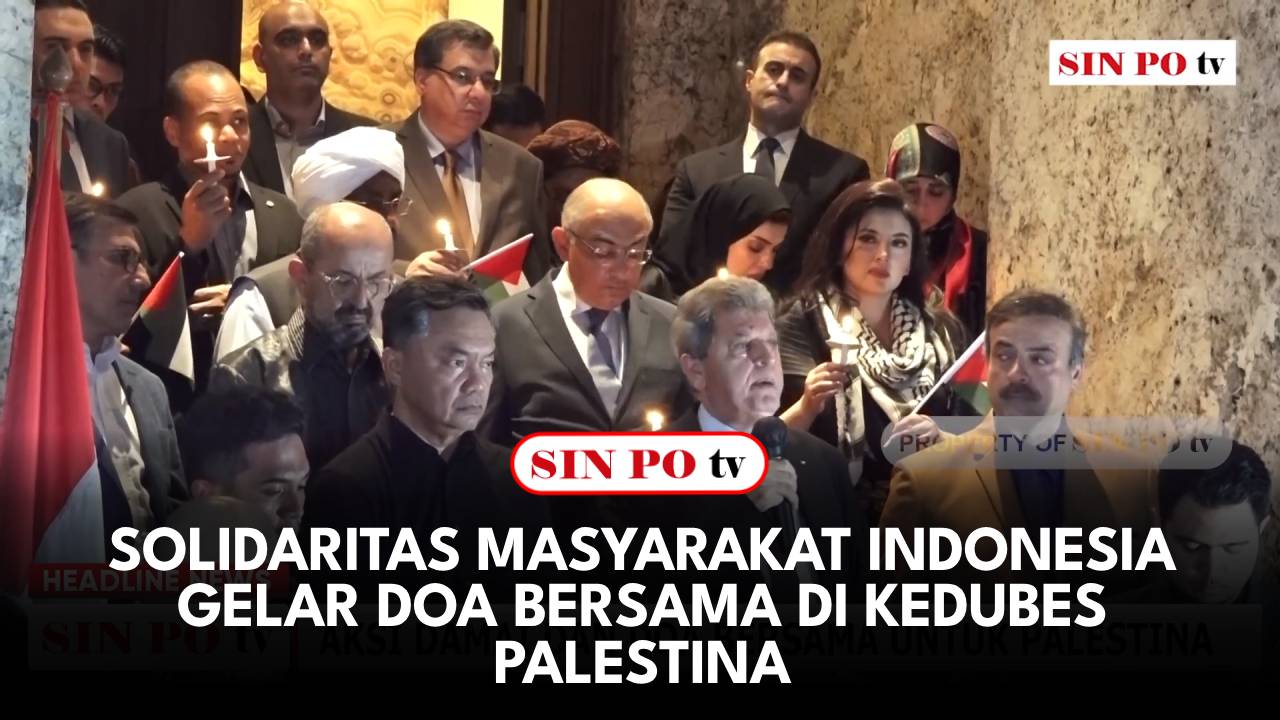 Solidaritas Masyarakat Indonesia Gelar Doa Bersama Di Kedubes Palestina