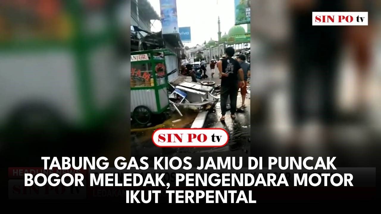 Tabung Gas Kios Jamu di Puncak Bogor Meledak, Pengendara Motor Ikut Terpental