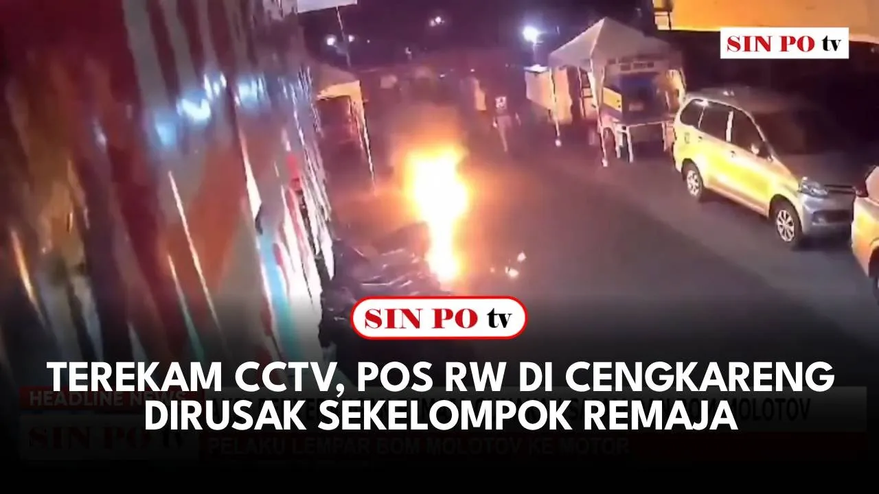 Terekam CCTV, Pos RW di Cengkareng Dirusak Sekelompok Remaja