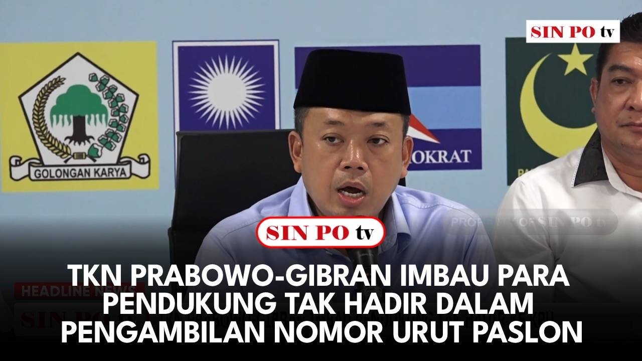 TKN Prabowo-Gibran Imbau Para Pendukung Tak Hadir Dalam Pengambilan Nomor Urut Paslon