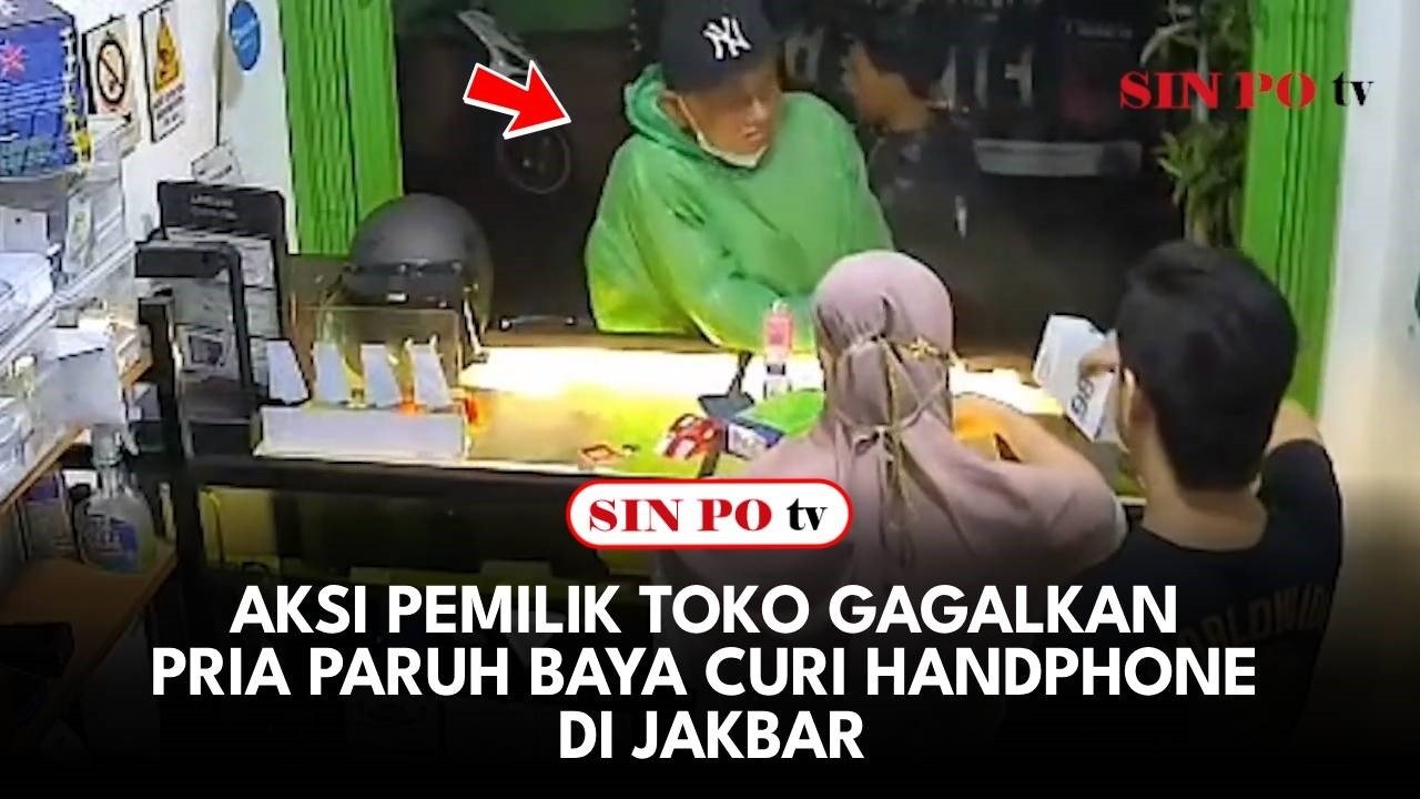 Aksi Pemilik Toko Gagalkan Pria Paruh Baya Curi Handphone di Jakbar