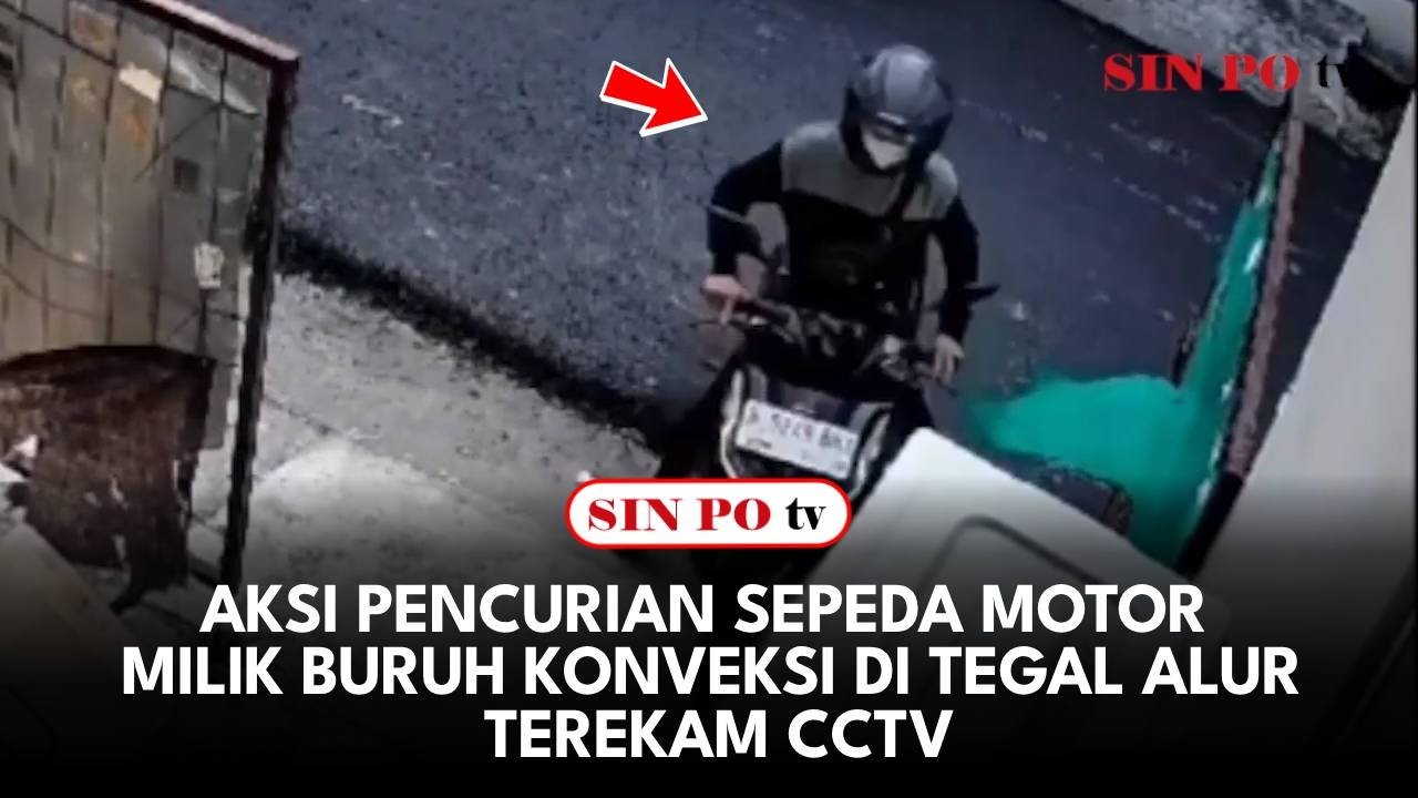 Aksi Pencurian Sepeda Motor Milik Buruh Konveksi di Tegal Alur Terekam CCTV