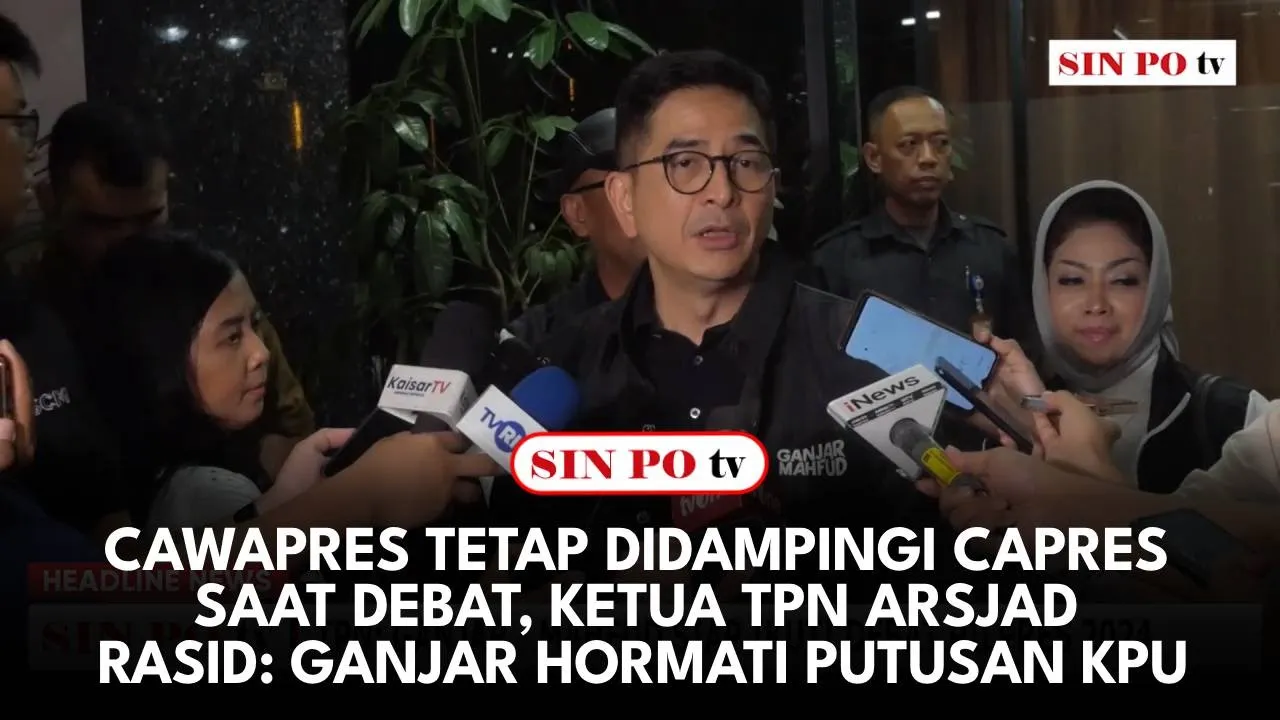 Cawapres Tetap Didampingi Capres saat Debat, Ketua TPN Arsjad Rasid: Ganjar Hormati Putusan KPU