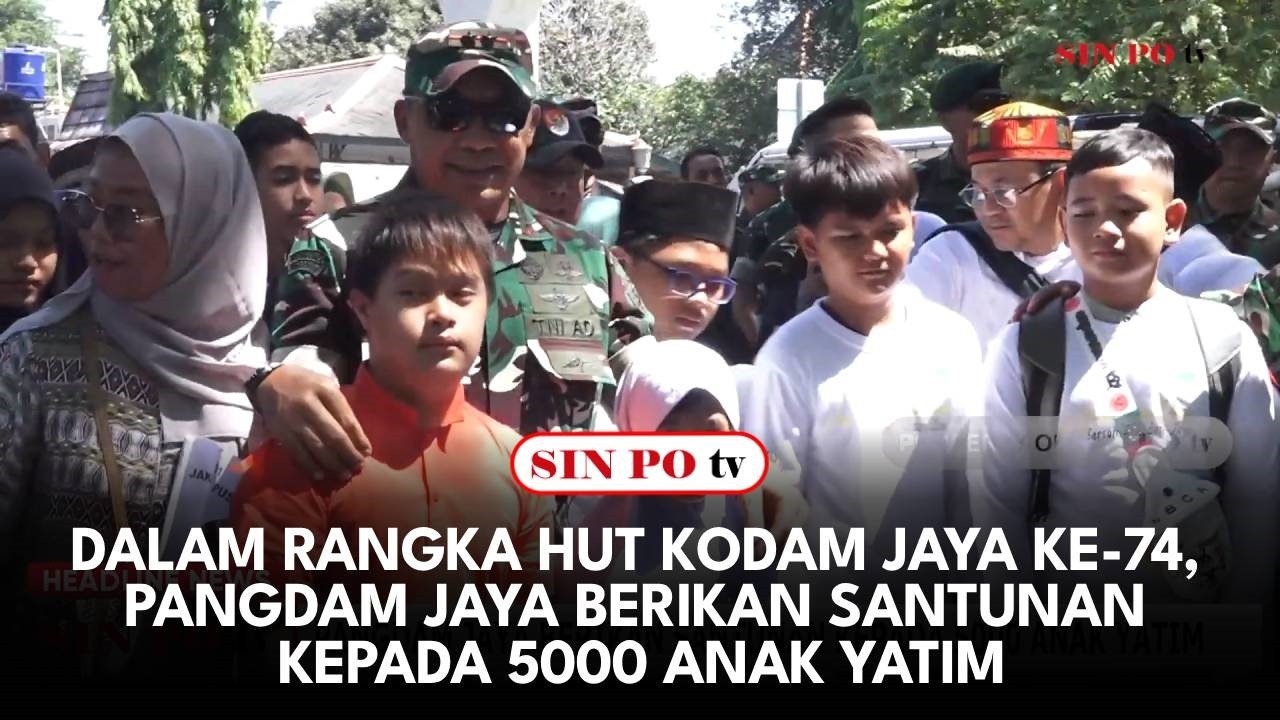 Dalam Rangka HUT Kodam Jaya Ke-74, Pangdam Jaya Berikan Santunan Kepada 5.000 Anak Yatim