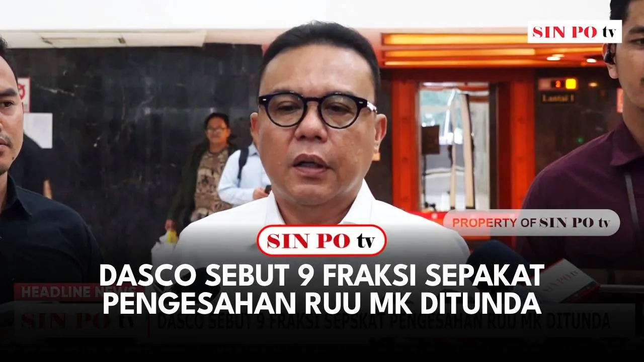 Dasco Sebut 9 Fraksi Sepakat Pengesahan RUU MK Ditunda