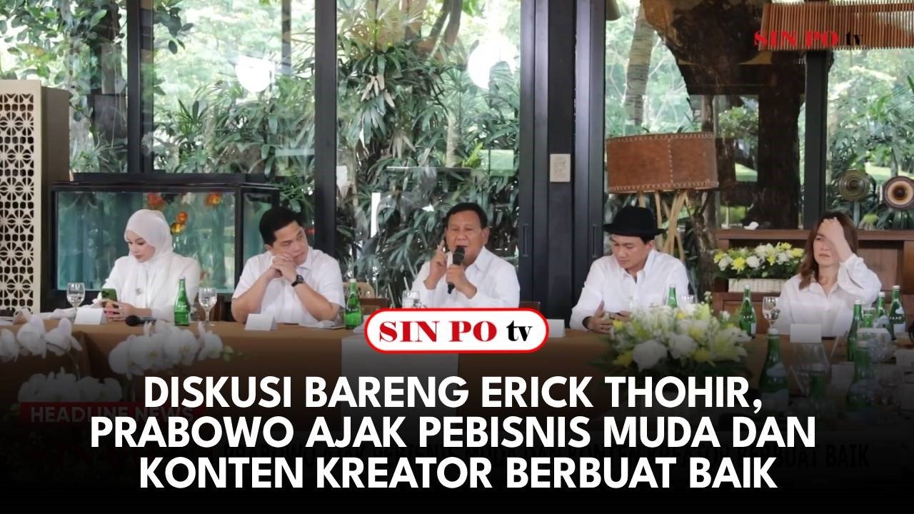 Diskusi Bareng Erick Thohir, Prabowo Ajak Pebisnis Muda Dan Konten Kreator Berbuat Baik