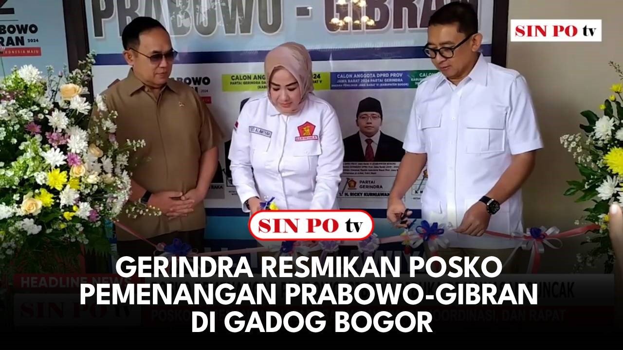 Gerindra Resmikan Posko Pemenangan Prabowo-Gibran di Gadog Bogor