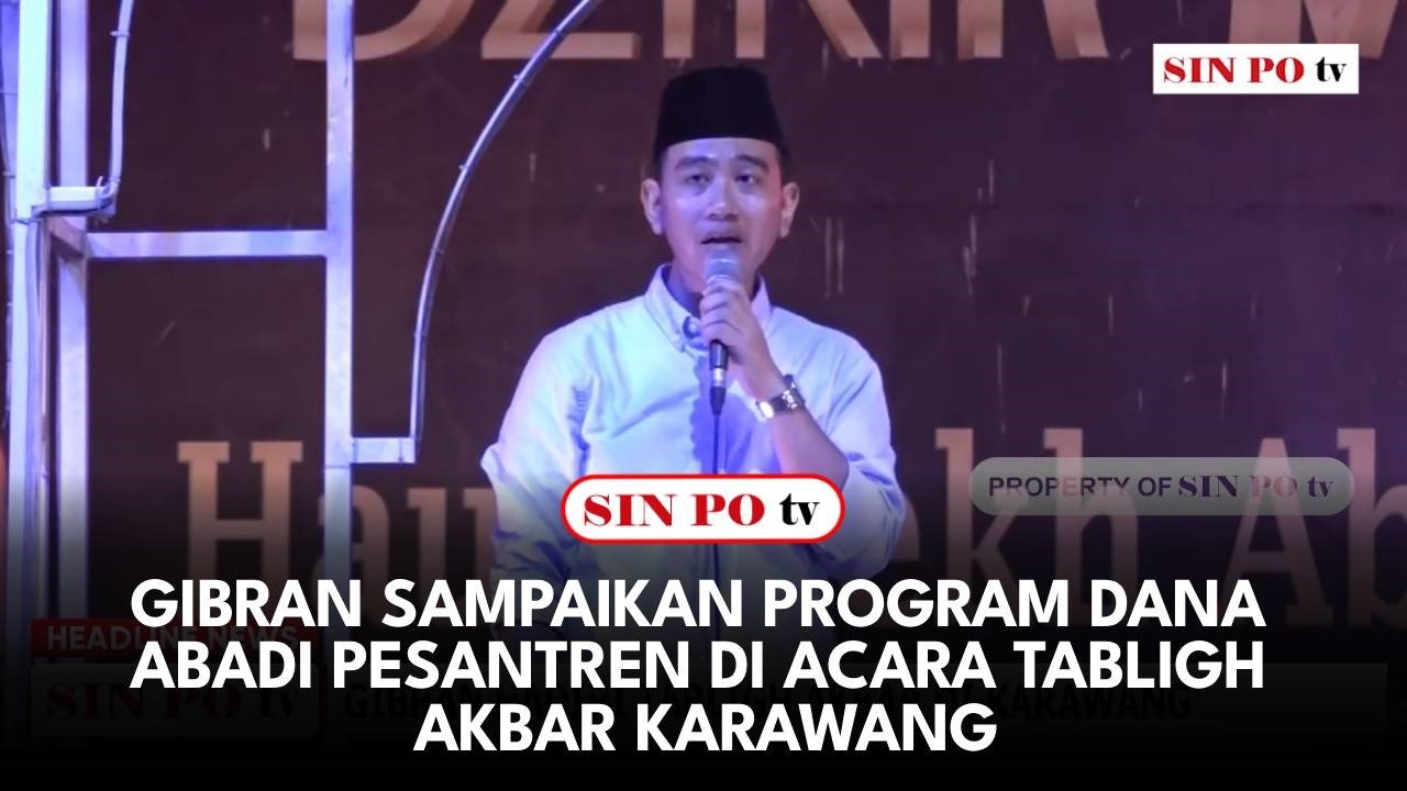 Gibran Sampaikan Program Dana Abadi Pesantren Di Acara Tabligh Akbar Karawang