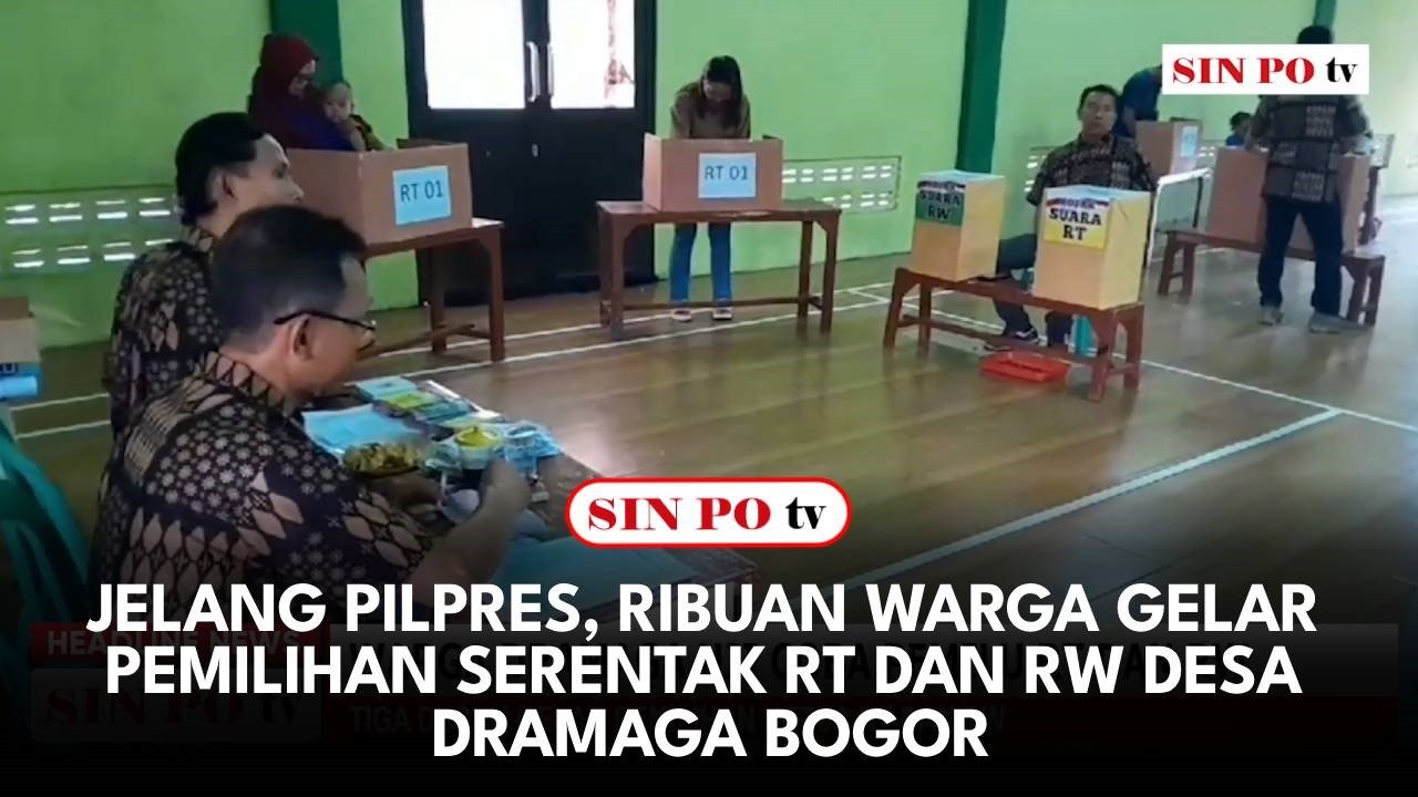 Jelang Pilpres, Ribuan Warga Gelar Pemilihan Serentak RT dan RW Desa Dramaga Bogor