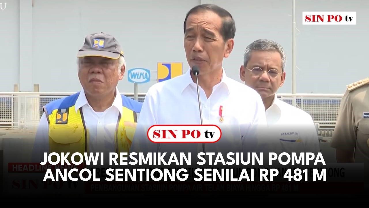 Jokowi Resmikan Stasiun Pompa Ancol Sentiong Senilai Rp 481 M