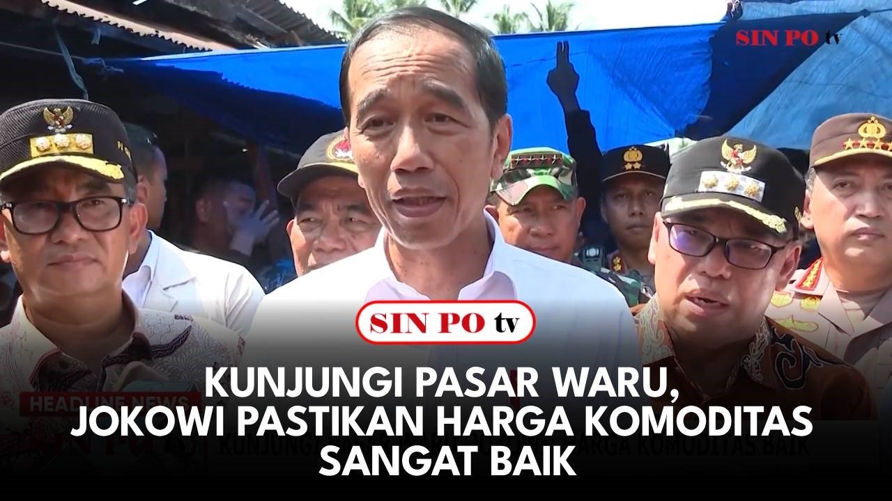 Kunjungi Pasar Waru, Jokowi Pastikan Harga Komoditas Sangat Baik