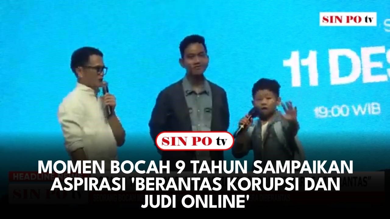 Momen Bocah 9 Tahun Sampaikan Aspirasi 'Berantas Korupsi dan Judi Online'