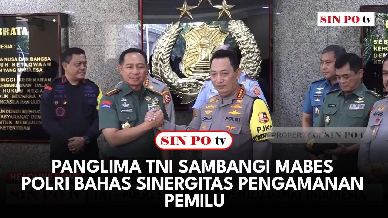 Panglima TNI Sambangi Mabes Polri Bahas Sinergitas Pengamanan Pemilu