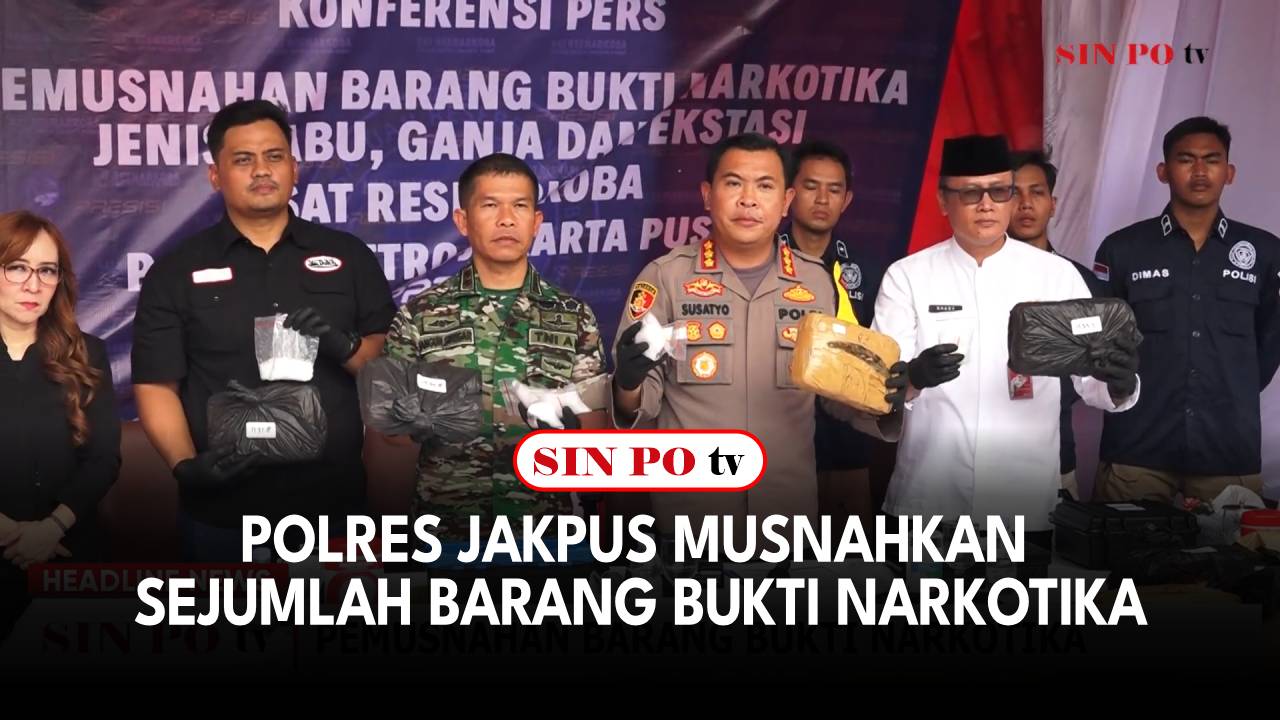 Polres Jakpus Musnahkan Sejumlah Barang Bukti Narkotika