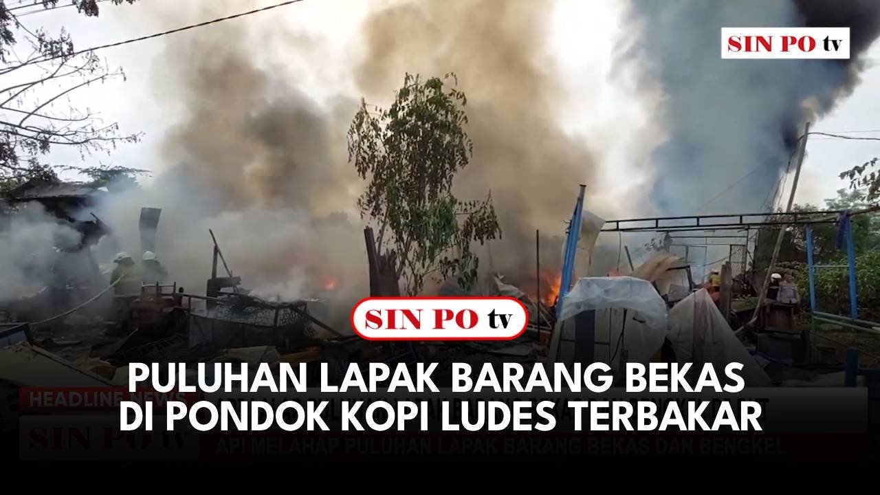 Puluhan Lapak Barang Bekas Di Pondok Kopi Ludes Terbakar