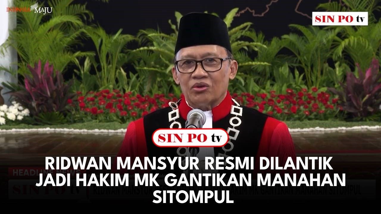 Ridwan Mansyur Resmi Dilantik Jadi Hakim MK Gantikan Manahan Sitompul