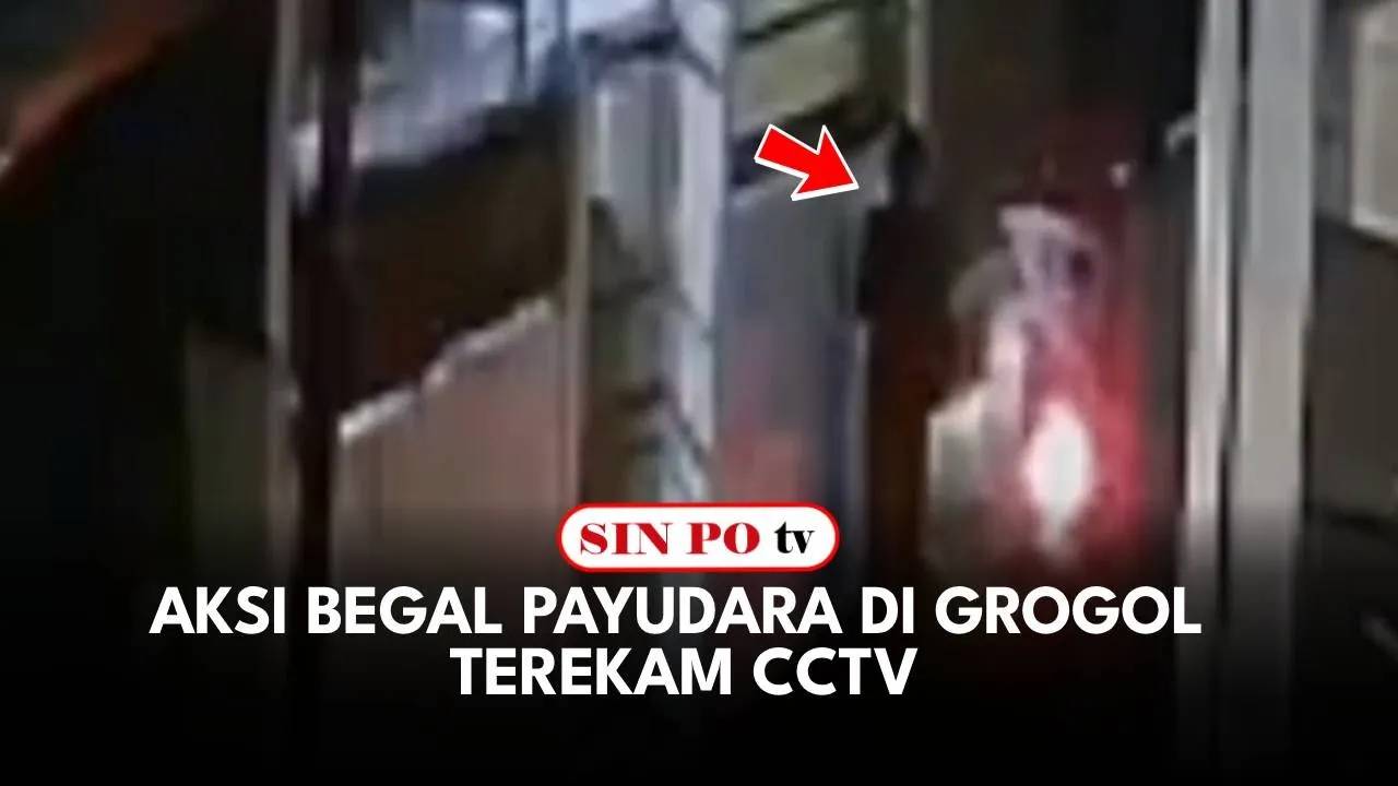 Aksi Begal Payudara di Grogol Terekam CCTV