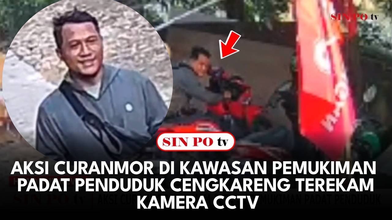 Aksi Curanmor Di Kawasan Pemukiman Padat Penduduk Cengkareng Terekam Kamera CCTV