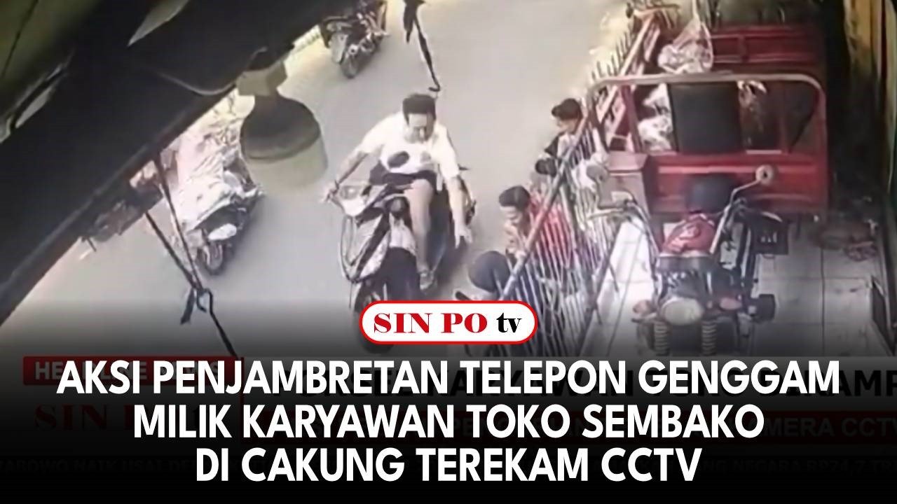 Aksi Penjambretan Telepon Genggam Milik Karyawan Toko Sembako DI Cakung Terekam CCTV