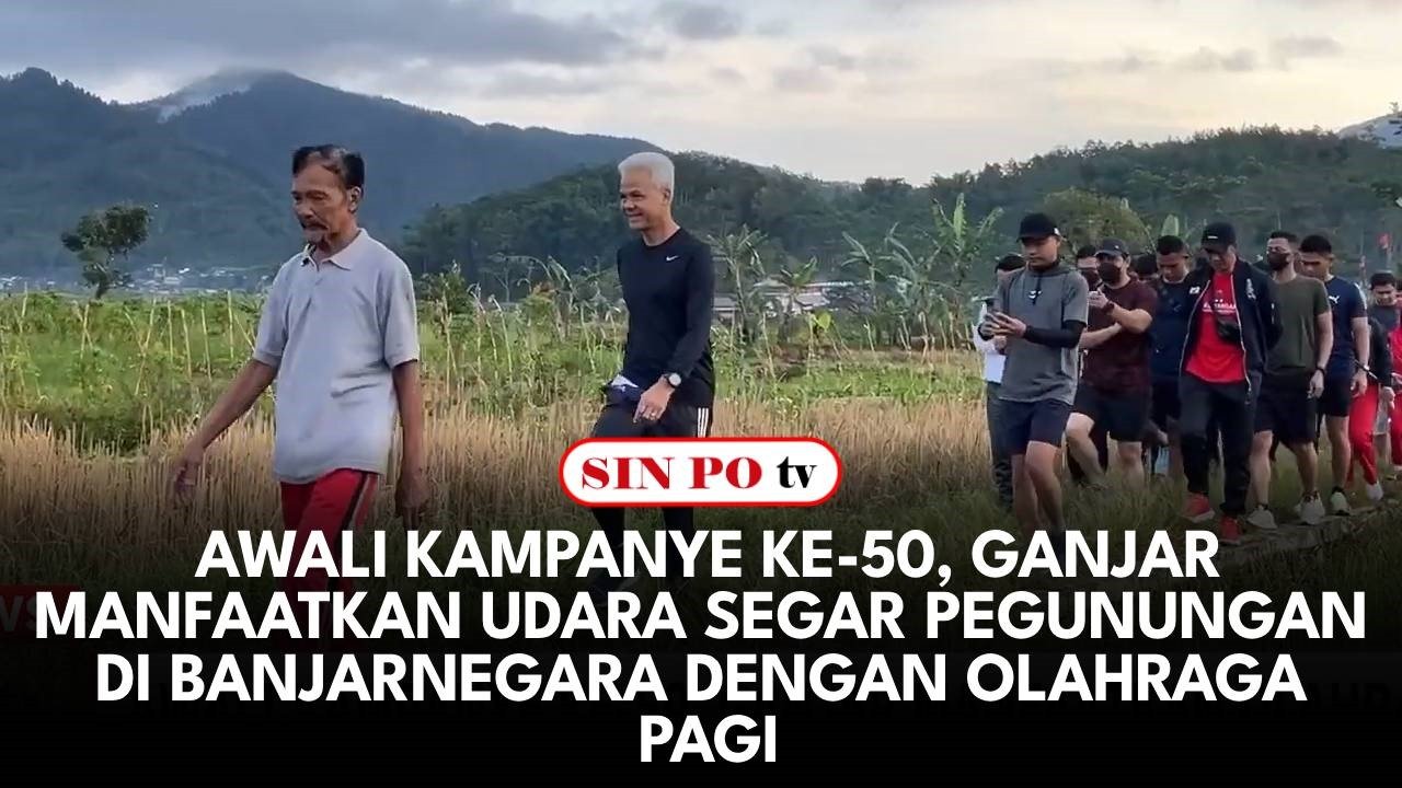 Awali Kampanye Ke-50, Ganjar Manfaatkan Udara Segar Pegunungan Di Banjarnegara Dengan Olahraga Pagi