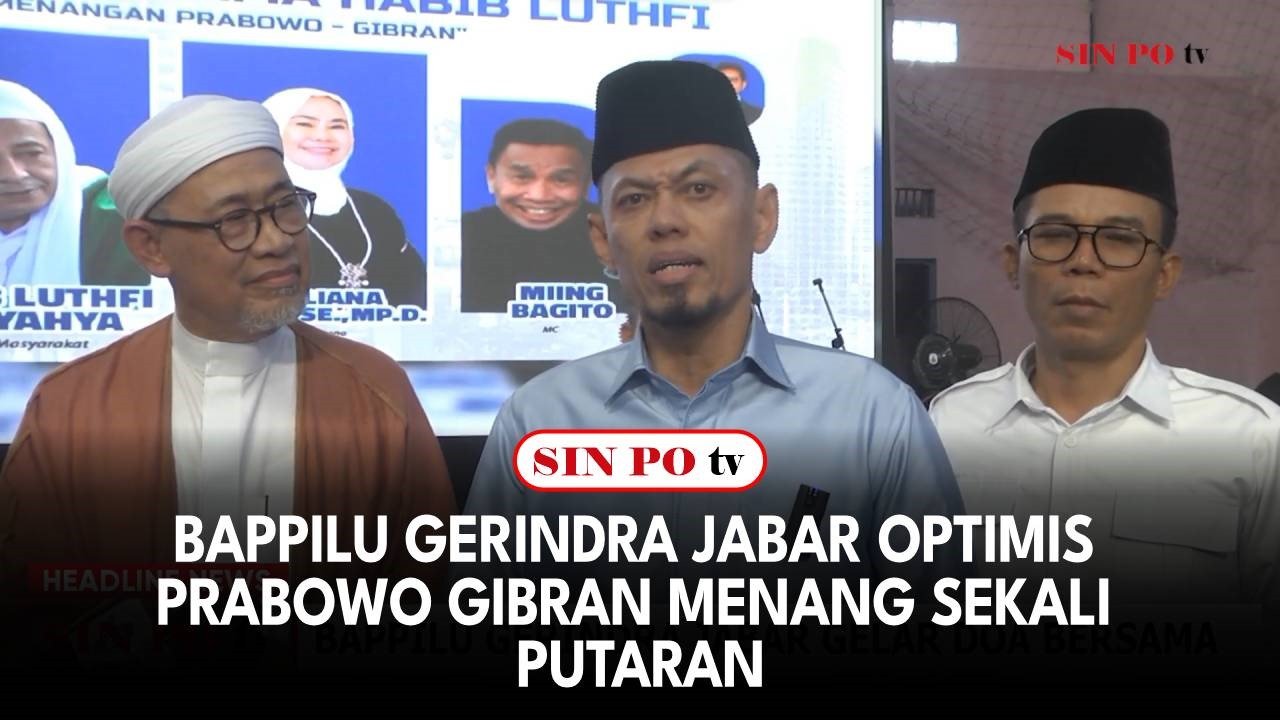 Bappilu Gerindra Jabar Optimis Prabowo Gibran Menang Sekali Putaran