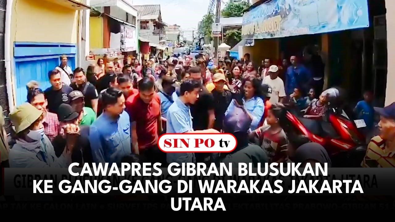 Cawapres Gibran Blusukan Ke Gang-Gang Di Warakas Jakarta Utara